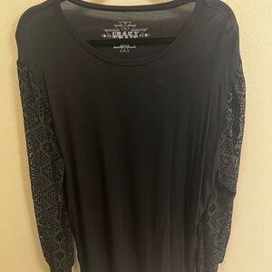 Crazy Train Black 3/4 Sleeve Blouse